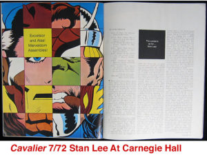 Cavalier 7/72 Stan Lee at Carnegie Hall