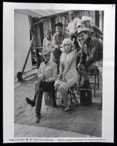 Photo from the Misfits with Marilyn Monroe, Clark Gable, Montgomery Clift, John Huston