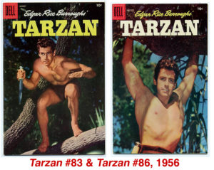 Dell comic Tarzan #83 & #86 with Gordon Scott photo covers