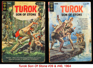 The first two Turok comics I bought in 1964 in Savannah, GA