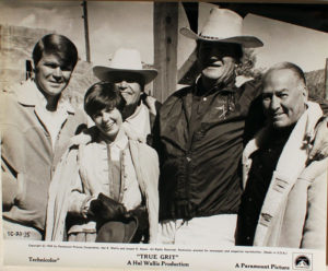 John Wayne on set of True Grit