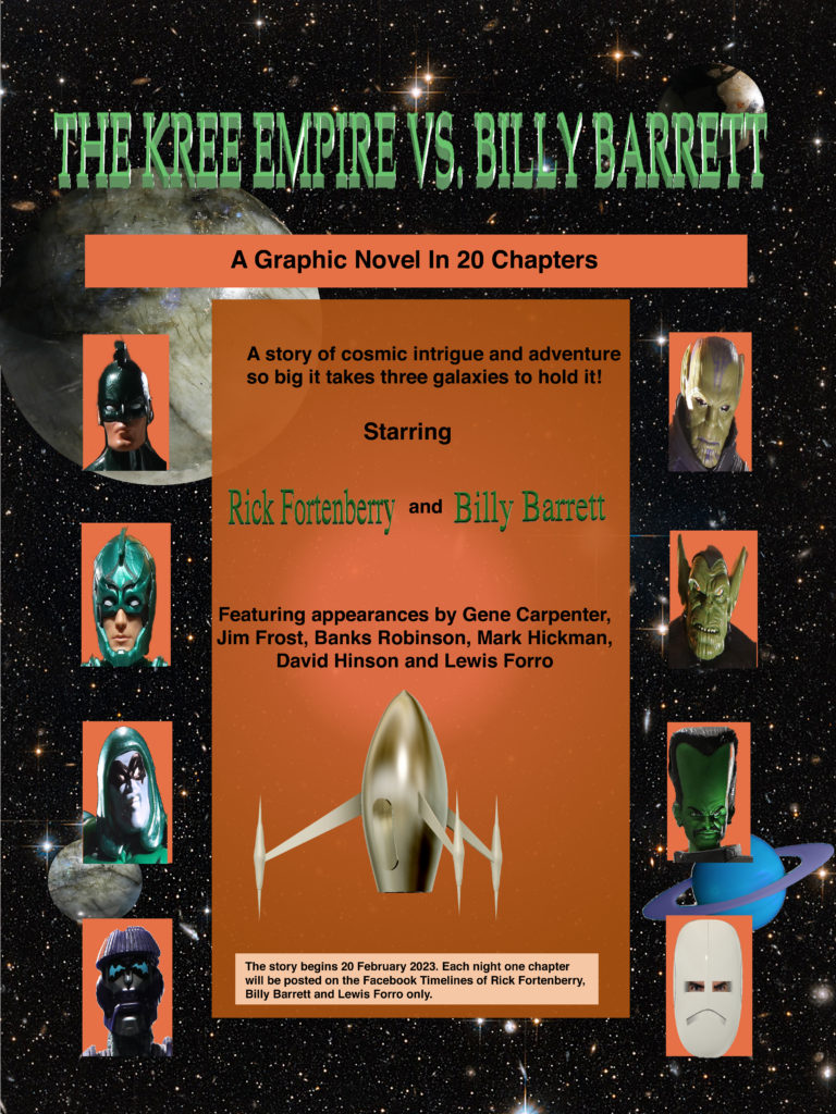 advertisement for The Kree Empire vs. Billy Barrett